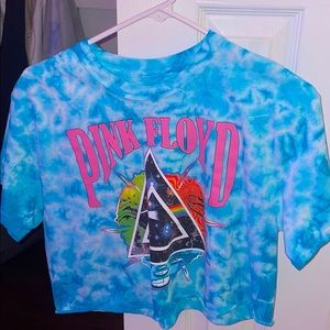 pink Floyd forever 21 crop T-shirt
